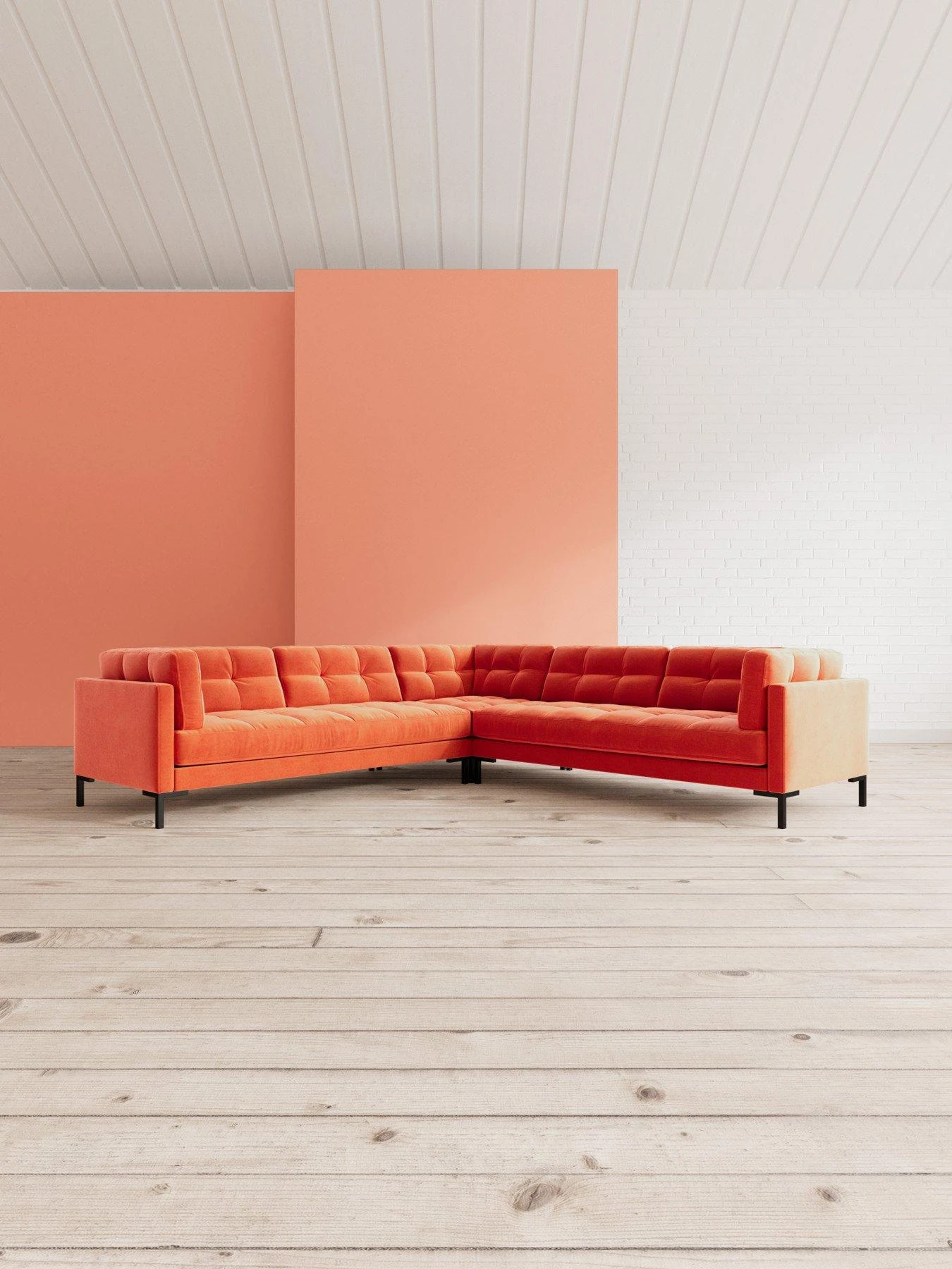 Swoon Landau Fabric 5 Seater Corner Sofa 3 Swoon Landau Fabric 5 Seater Corner Sofa