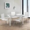 Julian Bowen Taku 114 CmĀ Dining Table - Satin White 1 Julian Bowen Taku 114 CmĀ Dining Table - Satin White -FurniHaven Shop QGQ3D SQ1 0000000013 WHITE RSr