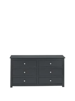 Julian Bowen Radley 6 Drawer Chest - Anthracite