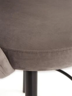 Michelle Keegan Home Pair Of Angel Scallop Bar Stools - Grey Velvet -FurniHaven Shop QGWFQ SQ5 0000000005 GREY SLd1