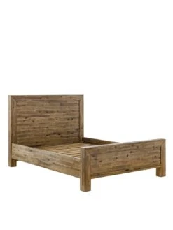 Julian Bowen Hoxton Double Wooden Bed - Solid Acacia -FurniHaven Shop QH9NX SQ4 0000000006 OAK SLd1