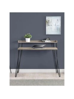 Dorel Home Haven Retro Desk - Grey Oak 8 Dorel Home Haven Retro Desk - Grey Oak -FurniHaven Shop QK7CW SQ2 0000006131 GREY OAK RSr