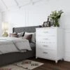 CosmoLiving By Cosmopolitan Westerleigh 4 Drawer Chest - White -FurniHaven Shop QKAMG SQ1 0000000013 WHITE RSr