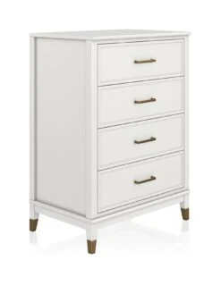 CosmoLiving By Cosmopolitan Westerleigh 4 Drawer Chest - White -FurniHaven Shop QKAMG SQ3 0000000013 WHITE SLa