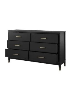 CosmoLiving By Cosmopolitan Westerleigh 6 Drawer Chest - Black/Gold -FurniHaven Shop QKAMH SQ4 0000000078 BLACK GOLD SLd