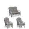 Desser Grey Bali Conservatory Suite (Sofa & Two Chairs) -FurniHaven Shop QKDRV SQ1 0000000088 NO COLOR SLf