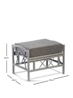 Desser Grey Bali Conservatory Footstool -FurniHaven Shop QKDT6 SQ3 0000000088 NO COLOR SLa