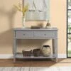 Dorel Home Franklin Console Table- Grey -FurniHaven Shop QKE3P SQ1 0000000005 GREY RSr
