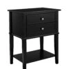 Dorel Home Franklin Side Table- Black 1 Dorel Home Franklin Side Table- Black -FurniHaven Shop QKE4M SQ1 0000000004 BLACK SLf