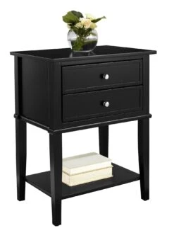 Dorel Home Franklin Side Table- Black -FurniHaven Shop QKE4M SQ4 0000000004 BLACK SLd