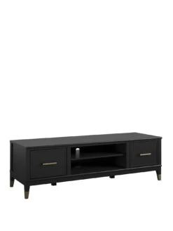 CosmoLiving By Cosmopolitan Westerleigh TV Stand - Black/Gold - Fits Up To 65 Inch -FurniHaven Shop QKG47 SQ3 0000000078 BLACK GOLD SLa