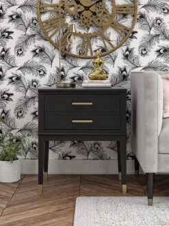 CosmoLiving By Cosmopolitan Westerleigh Side Table - Black/Gold