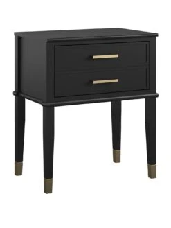 CosmoLiving By Cosmopolitan Westerleigh Side Table - Black/Gold -FurniHaven Shop QKG4H SQ3 0000000078 BLACK GOLD SLa