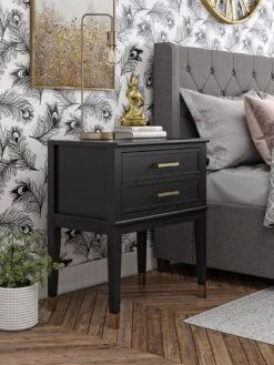 CosmoLiving By Cosmopolitan Westerleigh Side Table - Black/Gold -FurniHaven Shop QKG4H SQ6 0000000078 BLACK GOLD SLd2