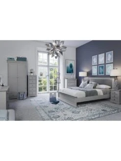 K-Interiors Sherwood Ready Assembled Solid Wood  3 + 3 Drawer Chest -FurniHaven Shop QLUUM SQ2 0000000005 GREY RSr