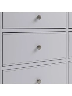 K-Interiors Sherwood Ready Assembled Solid Wood  3 + 3 Drawer Chest -FurniHaven Shop QLUUM SQ4 0000000005 GREY SLd