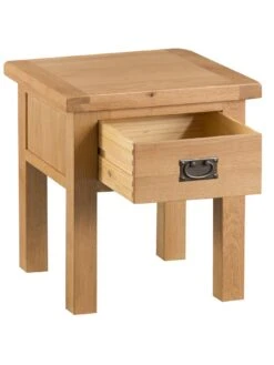 K-Interiors Alana Ready Assembled Solid Wood Lamp Table -FurniHaven Shop QMATA SQ4 0000000138 RUSTIC OAK SLd