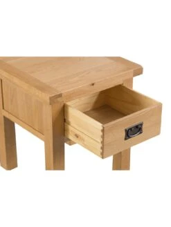 K-Interiors Alana Ready Assembled Solid Wood Lamp Table -FurniHaven Shop QMATA SQ5 0000000138 RUSTIC OAK SLd1