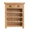 K-Interiors Alana Ready Assembled Solid Wood Wine Cabinet -FurniHaven Shop QMAVY SQ1 0000000138 RUSTIC OAK SLf