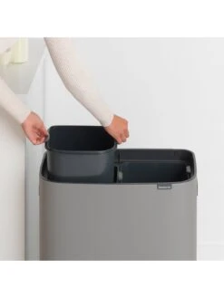 Brabantia Bo 30 + 30-Litre Touch Bin – Grey -FurniHaven Shop QMVPU SQ4 0000000005 GREY SLd2