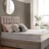 Silentnight Mila Velvet 1000 Pillowtop Divan Bed With Headboard And storage Options -FurniHaven Shop QQMFG SQ1 0000000035 SILVER RSr