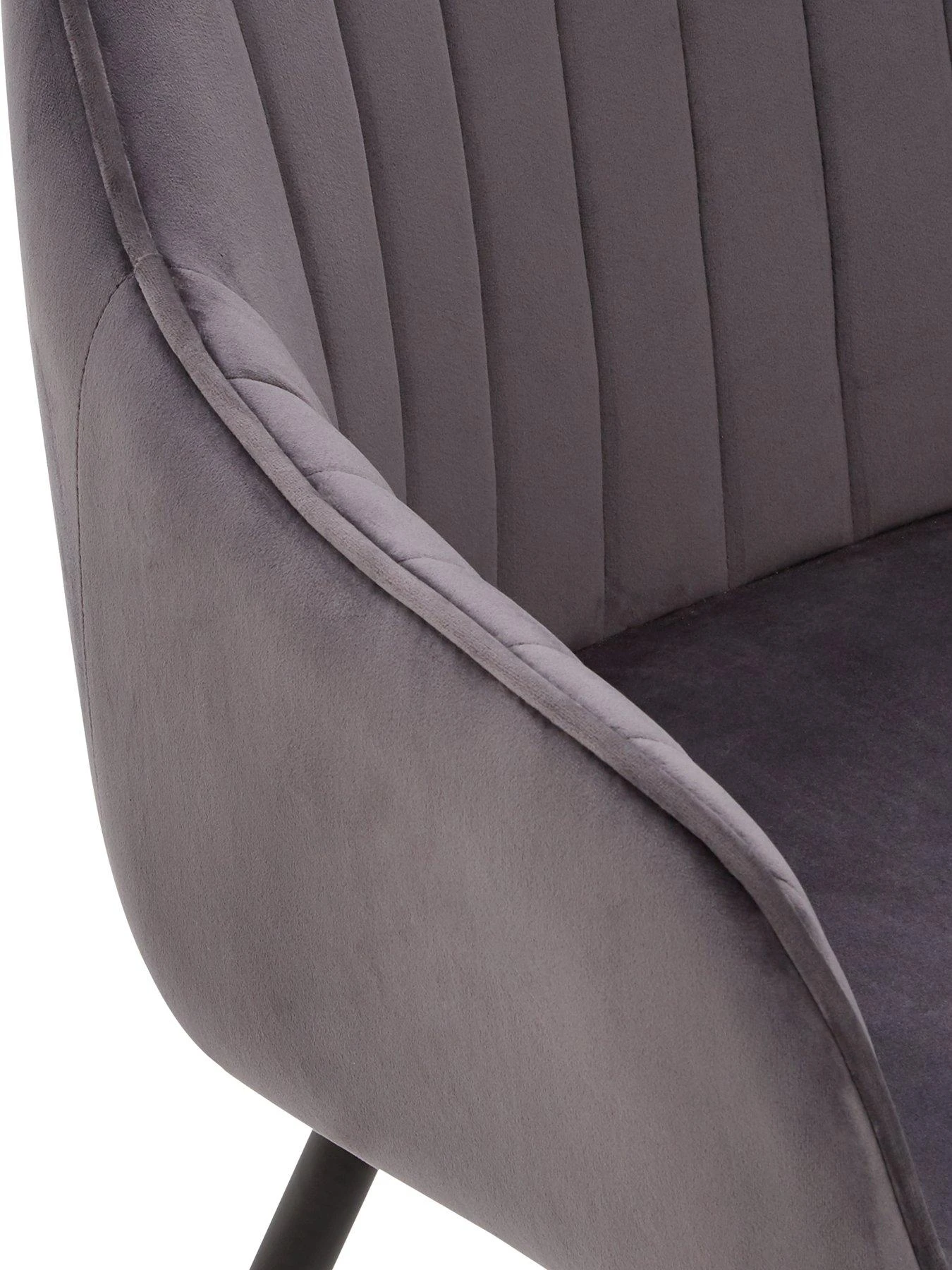 Very Home Pair Of Alisha Dining Chairs - Charcoal/Black 6 Very Home Pair Of Alisha Dining Chairs - Charcoal/Black - Image 4