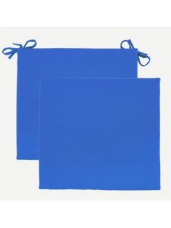 Pack Of 2 Seat Pads 42 X 39 X 5 Cm -FurniHaven Shop QUVMH SQ5 0000000020 BLUE SLd1