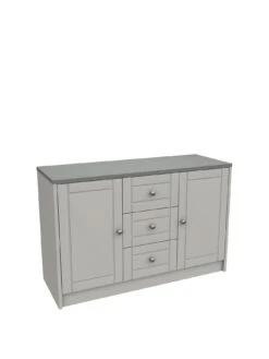 One Call Alderley Large Ready Assembled Sideboard - Grey 6 One Call Alderley Large Ready Assembled Sideboard - Grey -FurniHaven Shop QVHFA SQ3 0000000005 GREY SLa
