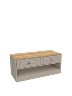 One Call Alderley Ready Assembled Coffee Table - Rustic Oak/Taupe 8 One Call Alderley Ready Assembled Coffee Table - Rustic Oak/Taupe -FurniHaven Shop QVHFD SQ3 0000014732 RUSTIC OAK TAUPE SLa