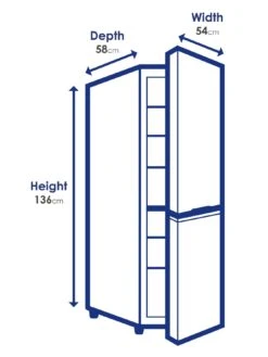 Candy CSC1365WEN 50/50 Fridge Freezer, 173 Litre Capacity - White -FurniHaven Shop QXVA6 SQ7 0000000013 WHITE ICf