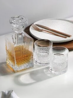 Maxwell & Williams Verona Crystalline Whisky Decanter Set -FurniHaven Shop QYVT9 SQ2 0000000647 CLEAR SLd