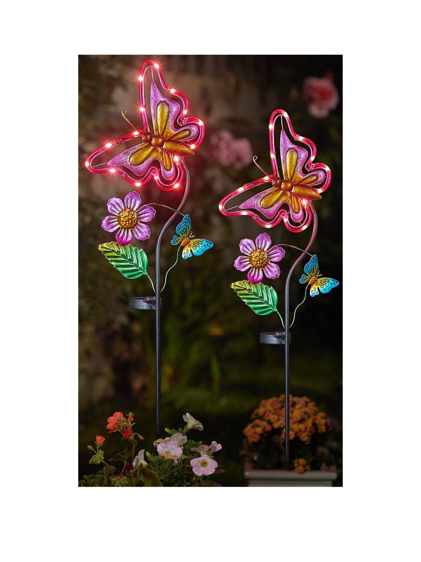 Smart Solar 2 Pack Flutterbella Garden Stake Lights 3 Smart Solar 2 Pack Flutterbella Garden Stake Lights