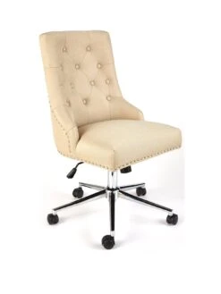 Very Home New Warwick Fabric Office Chair - Natural - FSC® Certified -FurniHaven Shop RCFAQ SQ2 0000000003 NATURAL SLf