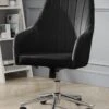 Very Home Molby Fabric Office Chair - Black - FSC® Certified -FurniHaven Shop RCFCU SQ1 0000003539 BLACK CHROME RSr
