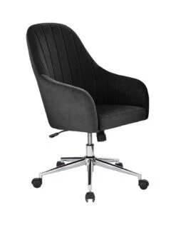 Very Home Molby Fabric Office Chair - Black - FSC® Certified -FurniHaven Shop RCFCU SQ3 0000003539 BLACK CHROME SLa