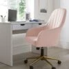 Very Home Molby Fabric Office Chair - Pink - FSC® Certified -FurniHaven Shop RCFCW SQ1 0000014364 PINK BRASS RSr