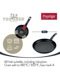 Prestige 9x Tougher Easy Release Non-stick Induction 29 cm Frying Pan -FurniHaven Shop RF9LM SQ6 0000000004 BLACK SLd4