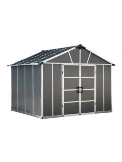 Canopia By Palram Yukon 11X9 Dark Grey Shed+Floor Wpc -FurniHaven Shop RFYYU SQ3 0000000070 DARK GREY SLd1
