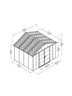 Canopia By Palram Yukon 11X9 Dark Grey Shed+Floor Wpc -FurniHaven Shop RFYYU SQ6 0000000070 DARK GREY SLd4