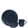 Premier Housewares Black Glazed 16-Piece Stoneware Dinner Set  -FurniHaven Shop RGWHR SQ1 0000000004 BLACK SLf