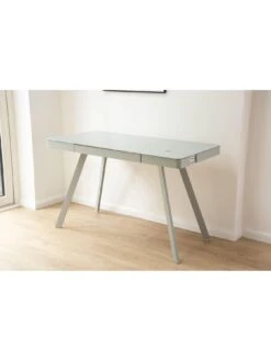 Koble Silas 2.0 Desk With Wireless Charging, Speakers And Bluetooth Connection - Light Grey -FurniHaven Shop RK6PG SQ2 0000000215 LIGHT GREY RSr
