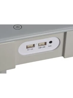 Koble Silas 2.0 Desk With Wireless Charging, Speakers And Bluetooth Connection - Light Grey -FurniHaven Shop RK6PG SQ4 0000000215 LIGHT GREY SLd1