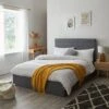 Very Home Lennox Fabric Bed Frame With Mattress Options (Buy And SAVE!) -FurniHaven Shop RKPYM SQ1 0000000005 GREY RSr