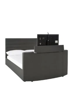 Very Home Kingsley Faux Leather TV Bed Frame - Fits Up To 32 Inch TV -FurniHaven Shop RKPYV SQ2 0000000005 GREY SLf