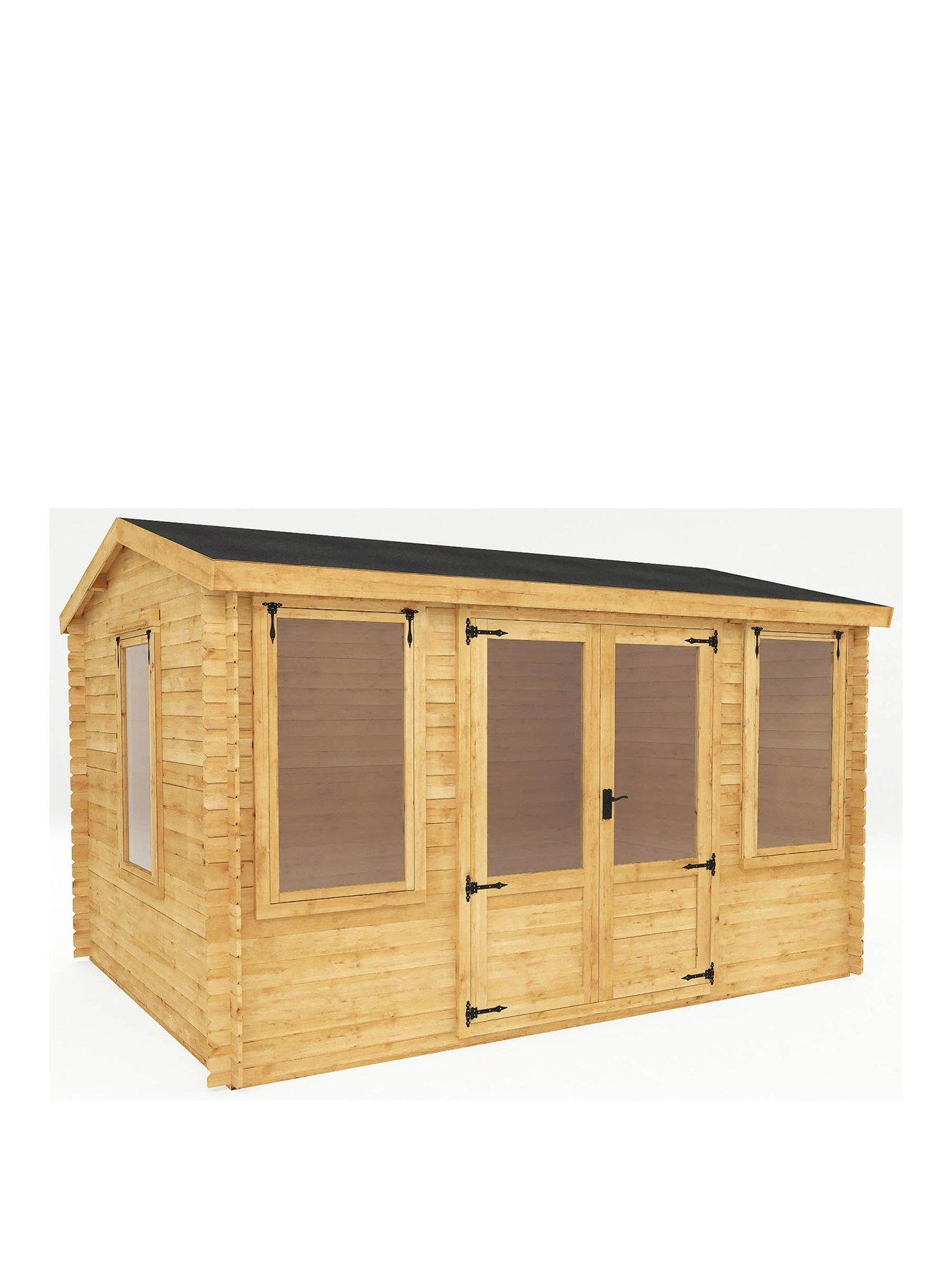 MERCIA 4 X 3m Reverse Apex Log Cabin with Installation 3 MERCIA 4 X 3m Reverse Apex Log Cabin with Installation