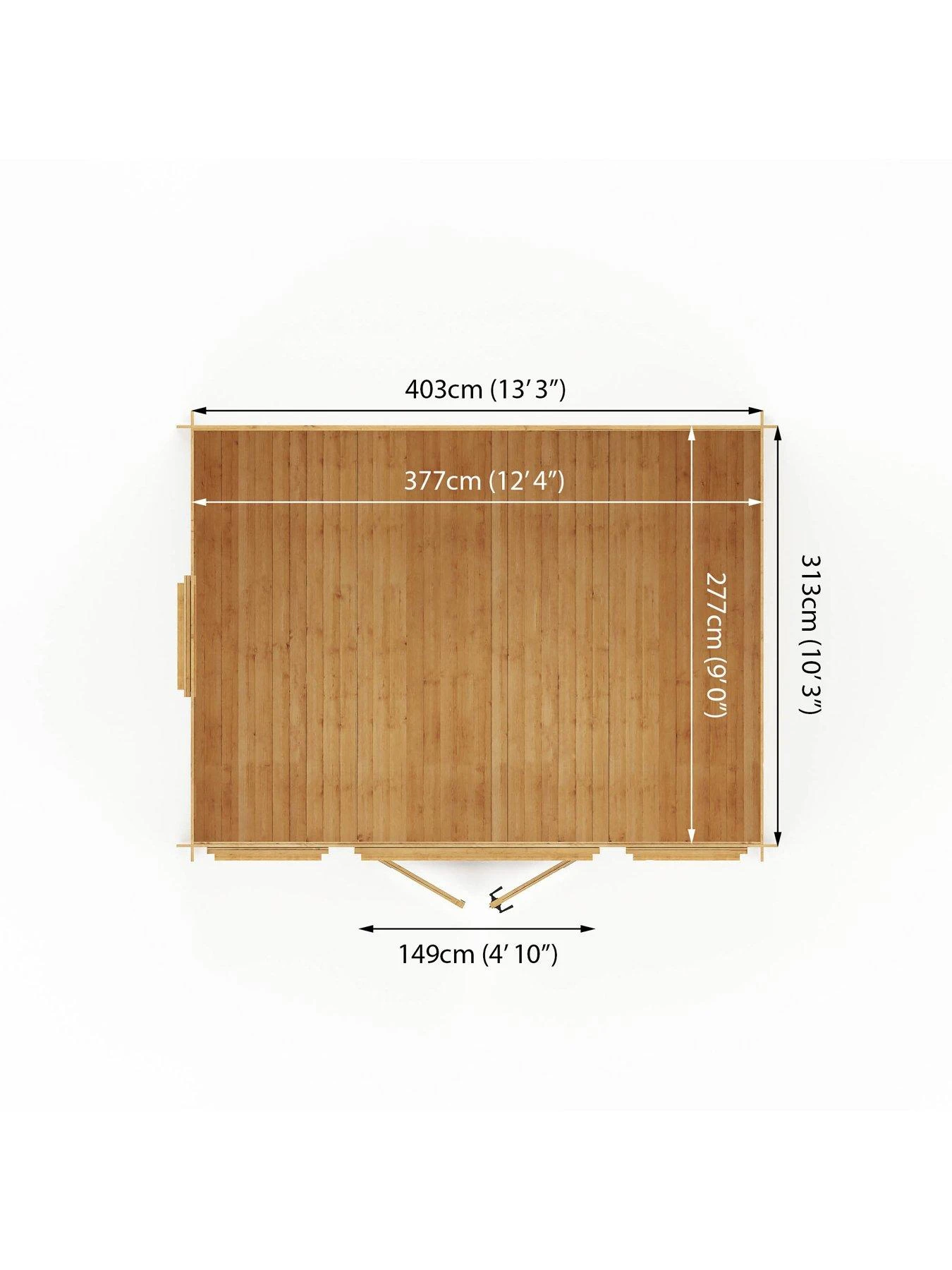MERCIA 4 X 3m Reverse Apex Log Cabin with Installation 6 MERCIA 4 X 3m Reverse Apex Log Cabin with Installation - Image 4