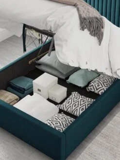 Aspire Grant Ottoman Storage Bed Frame With Padded Headboard 8 Aspire Grant Ottoman Storage Bed Frame With Padded Headboard -FurniHaven Shop RNFCW SQ2 0000001836 EMERALD RSr