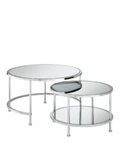 Very Home Aruba New Coffee Nest Of Tables -FurniHaven Shop RPGRX SQ2 0000000139 CHROME SLf