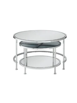 Very Home Aruba New Coffee Nest Of Tables -FurniHaven Shop RPGRX SQ3 0000000139 CHROME SLd