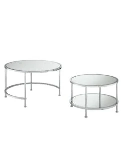 Very Home Aruba New Coffee Nest Of Tables -FurniHaven Shop RPGRX SQ4 0000000139 CHROME SLd1